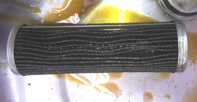 wavy oil filter